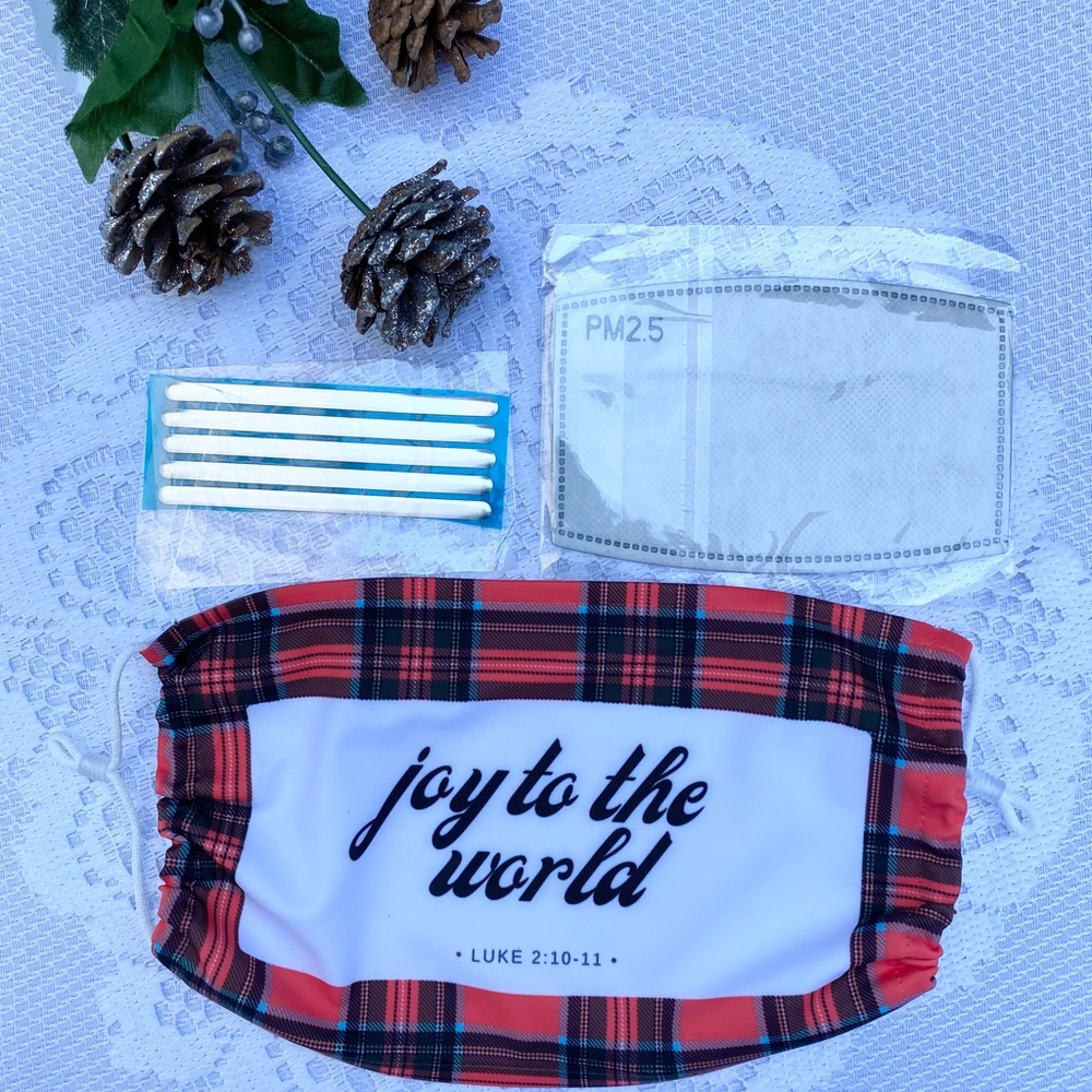 Joy To the World Christmas Face Mask